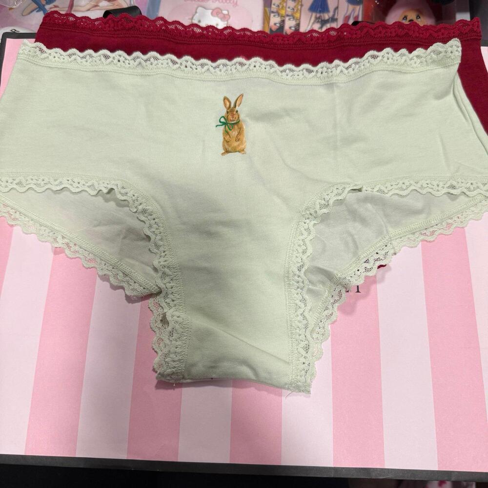 Victoria's Secret 5-Pack Lace Waist Cotton Cheeky Panties - Picture 4 of 6